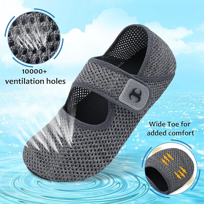 Water Shoes for Women Men Barefoot Beach Swim Aqua Socks Summer Wide Slides Sandals Quick Dry Pool River Sea Sock Shoes