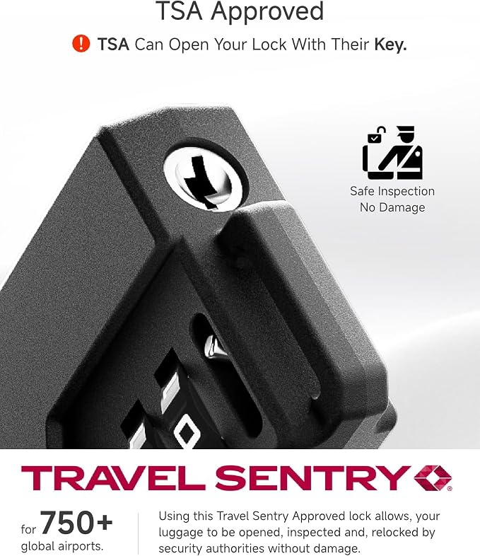 LUGGEX TSA Locks for Luggage, Suitcase Locks TSA Approved, Luggage Locks, Gift Box, Ease of Use & Durable(Blue,4 Pack)