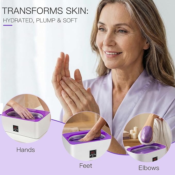 Paraffin Wax Machine for Hand and Feet - 4000ml Large Capacity Wax Warmer Full Kit with Gloves & Booties, Professional Hot Wax Paraffin Machine for Spa
