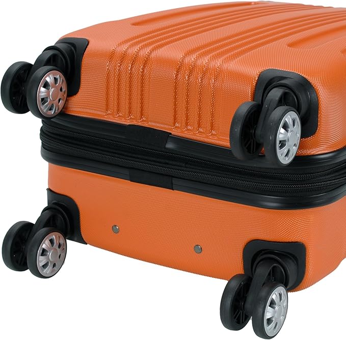 Rockland London Hardside Spinner Wheel Luggage, Carry-On 20", Orange
