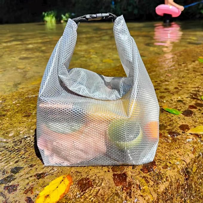 Cosmetic storage bag with dry and wet separation, wash bag, hand-held bag, portable storage bag, simple style,suitable for travel, fitness, swimming, outdoor rafting (White+Gray, Carry-On 20-Inch)