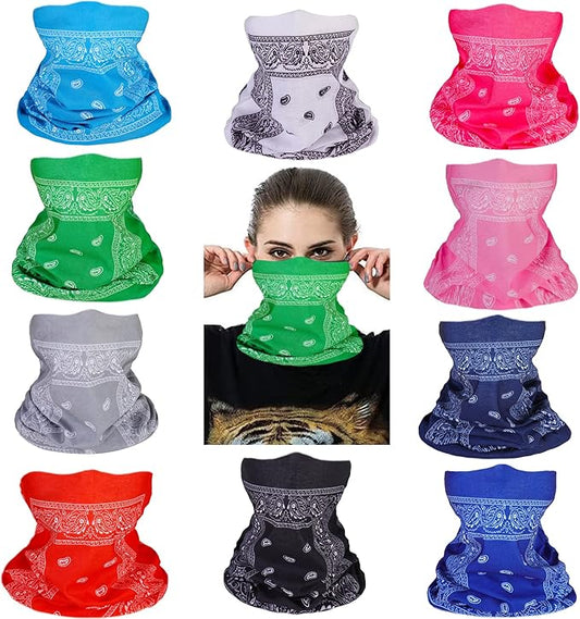 Neck Gaiter Masks Tube Scarf,Seamless Bandanas Buffs Gators,Ourdoor Face Mask Face Covering Multi Headwear