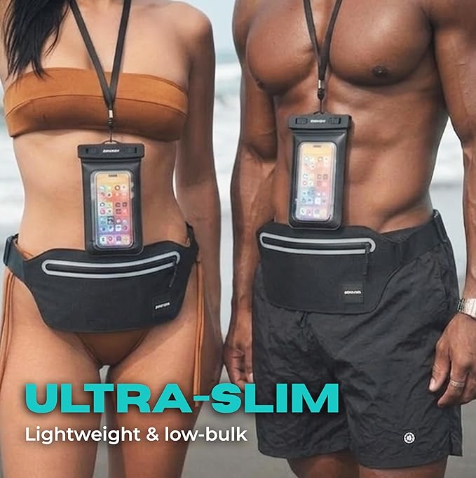 Drench 100% Underwater Waterproof Fanny Pack | Submersible Waterproof Phone Pouch & Waist Pack Dry Bag for Swimming, Boating, SUP & Snorkelling | Floating Belt Bag Underwater Phone Case | iPhone