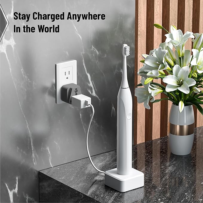 Bates- UK to US Plug Adapter, 2 Pack, Gray, EU to US Plug Adapter