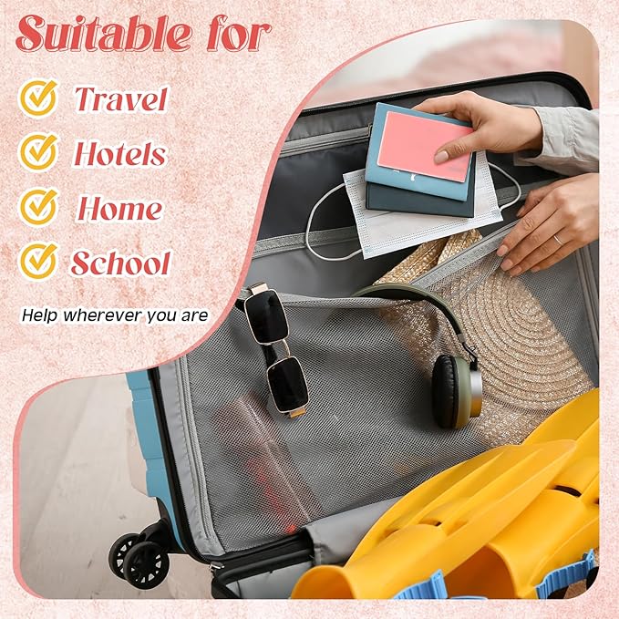 Knitgrip 25 Boxes Mini Travel Sewing Kit Quick Fix Sewing Kits Bulk Basic Portable Pre Threaded Needle Emergency Repair Tool for Adults DIY Handcraft Wedding Gifts Beginner Traveler Home Hotel (Pink)