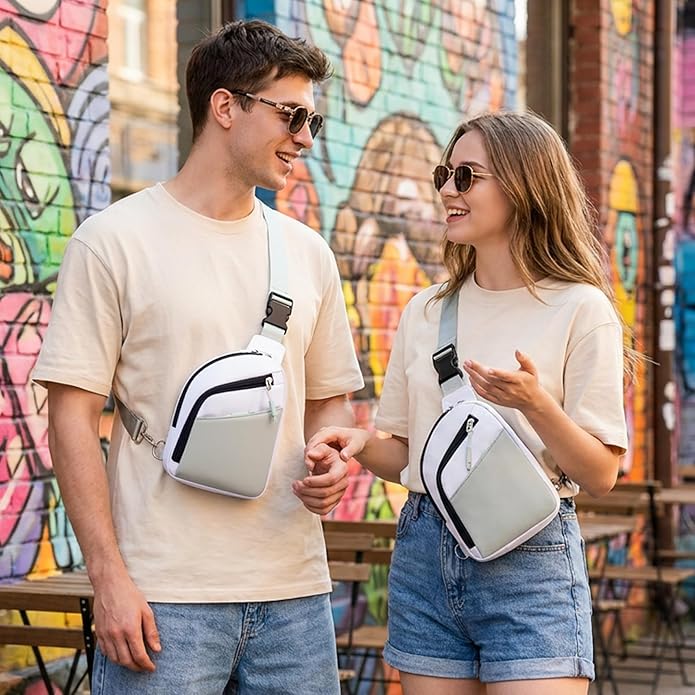 Anti Theft Crossbody Bag for Men Women, RFID Blocking Small Sling Bag Waterproof Shoulder for Hiking Daily Commute