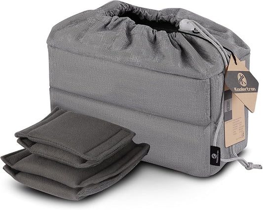 Koolertron Waterproof DSLR Camera Bag with Removable Insert, Adjustable Compartments, Fits in Camera Bags - Protective Case for DSLR/SLR Cameras & Accessories