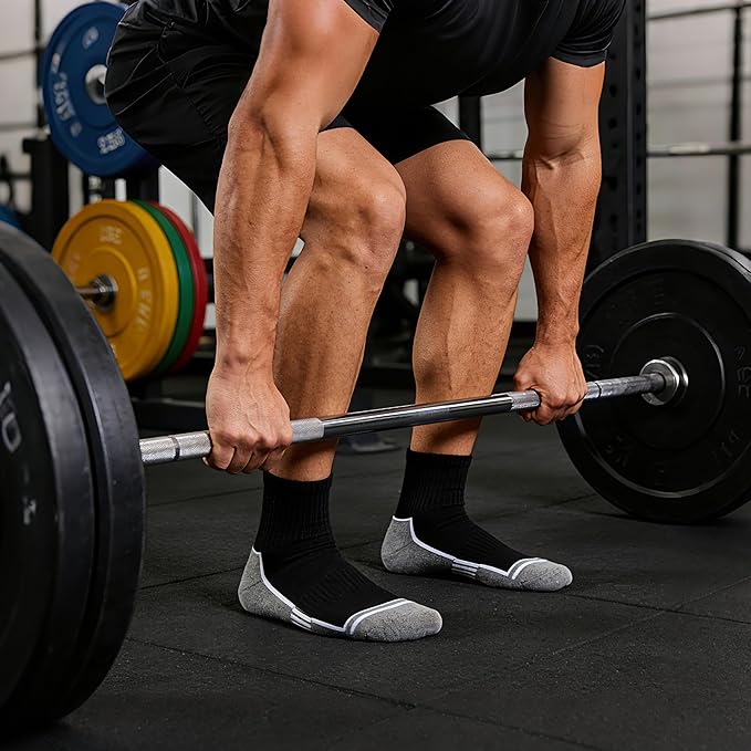 Urban Virgin Men Athletic Quarter Running Compression Socks Cotton Cushioned Athletic Ankle Moisture Wicking Socks Women