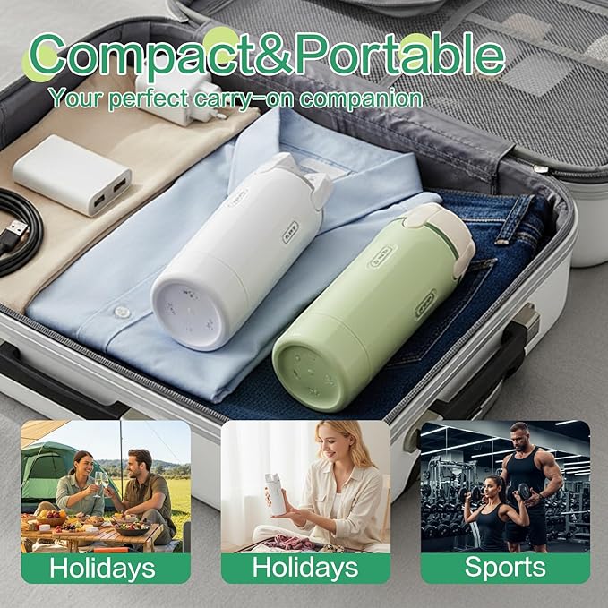 4 in 1 Travel Dispenser Bottle Flying Essentials Camping Toiletries Pump Leak Proof Size Portable Containers Refillable for Shampoo Lotion Creams Body Wash Conditioner Attached Label (Green)