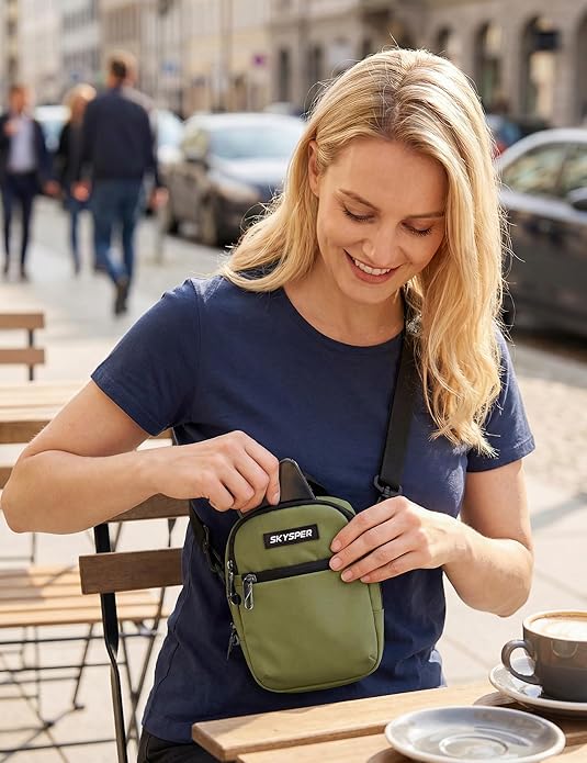 SKYSPER Small Anti Theft Crossbody Sling Bag RFID Cross Body Bag Travel Shoulder Daypack