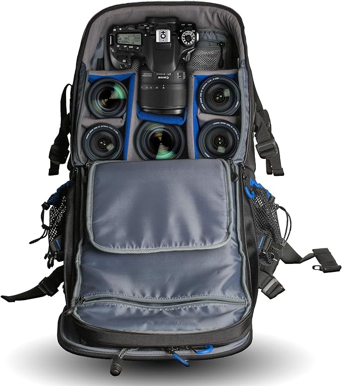Ultimaxx Extra Large Camera DSLR/SLR Backpack for Nikon, Canon, Sony, Panasonic, Pentax, Olympus, and Fuji Cameras—an Outdoor Hiking/Travelling Backpack with 15.6 Laptop Compartment