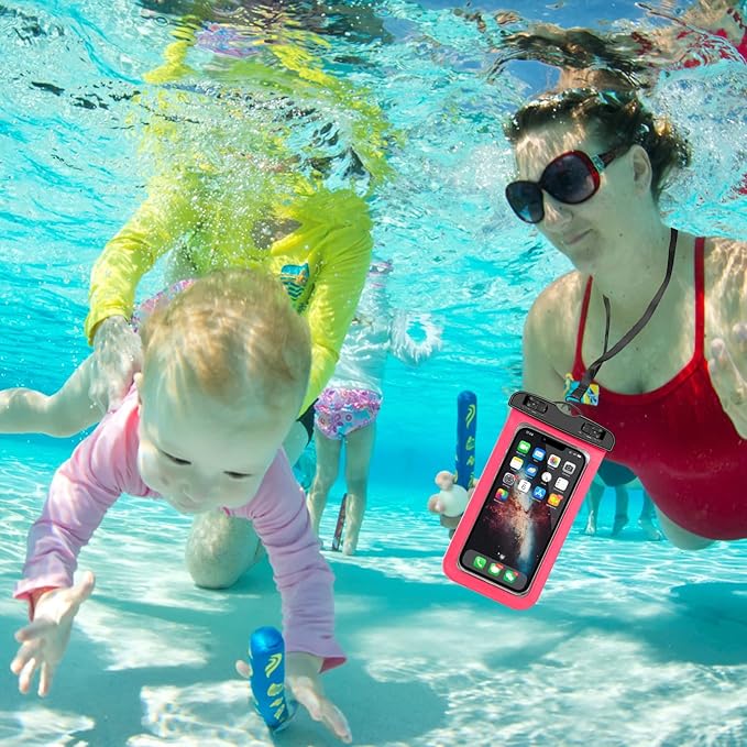 Famoby Up to 8.3" 6 Pack Multicolor Universal Waterproof Phone Pouch, Phone Waterproof Case Dry Bag,Protection Level: IP68,Outdoor Sports for Apple iPhone,Samsung,and More