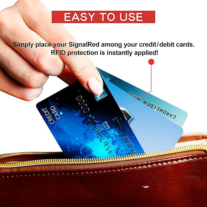 SaiTech IT 10 Pack RFID Blocking Cards Protect Your Entire Wallet, Purse, and Cards from NFC Contactless Theft Wallet for Men & Women - Sky Blue