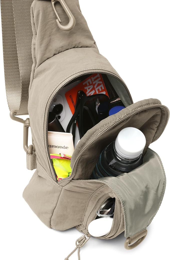 ODODOS Sling Bag with Adjustable Straps Crossbody Chest Bag Lightweight Backpack for Casual Traveling Hiking