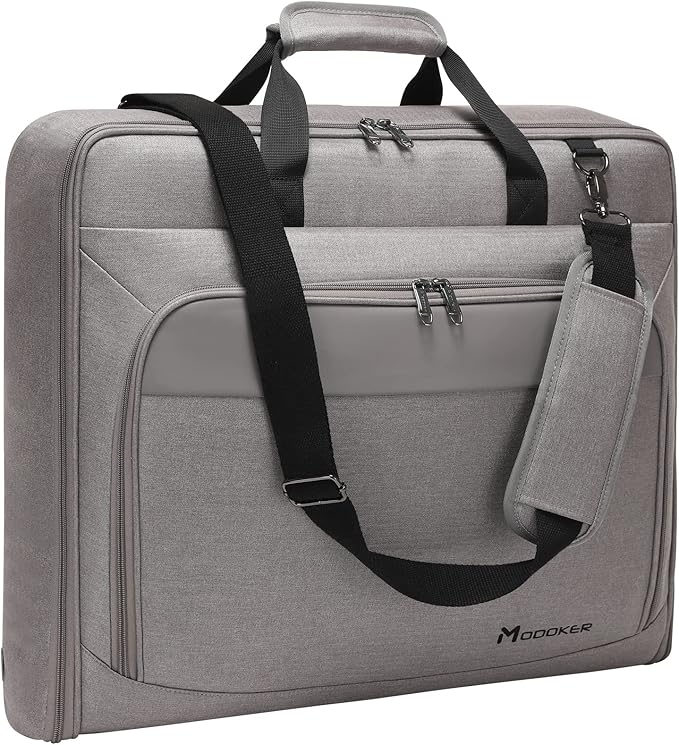Modoker Carry On Garment Bags for Travel Hanging Clothes Suit Bag Luggage Organizer, Foldable Suit Carrier Gift for Men Women