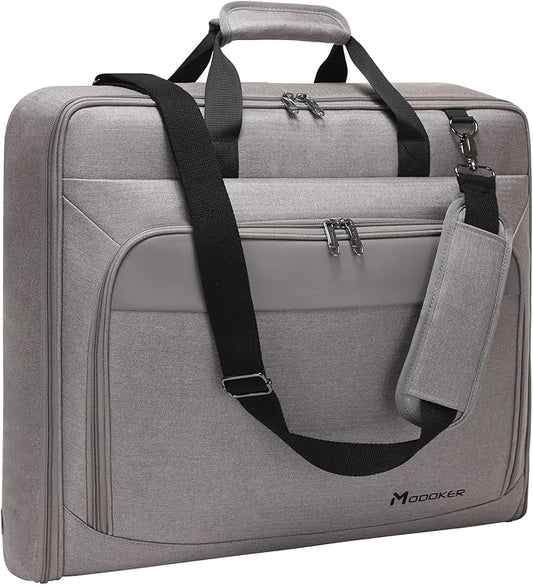 Modoker Carry On Garment Bags for Travel Hanging Clothes Suit Bag Luggage Organizer, Foldable Suit Carrier Gift for Men Women