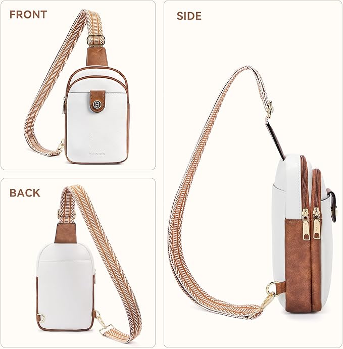 BOSTANTEN Sling Bag Crossbody Bags for Women Trendy Crossbody Purse Leather Chest Bag