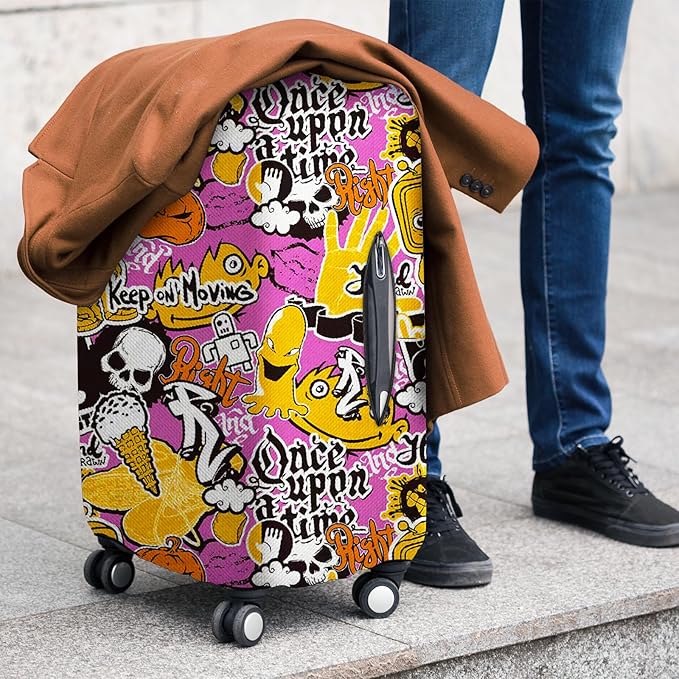 Luggage Covers for Suitcase Protector Tsa Approved Fits 20 24 28 Inch Luggage, Custom Baggage Cover for Travel Anti Scratch Dirt Washable