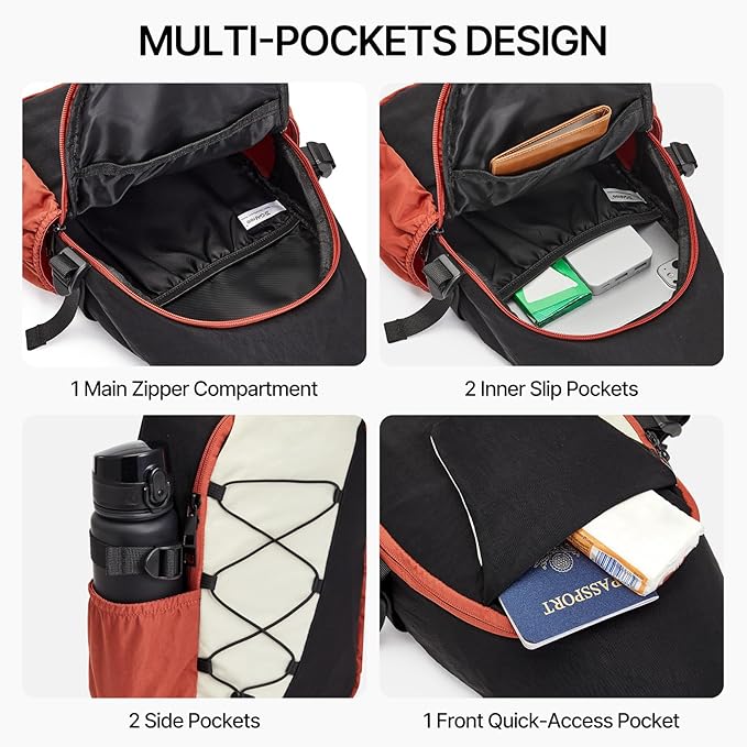 G4Free Sling Bag for Men Women, RFID Blocking Crossbody Bags, Hiking Daypacks Small Sling Backpack Chest Shoulder Bag Travel - Beige & Black