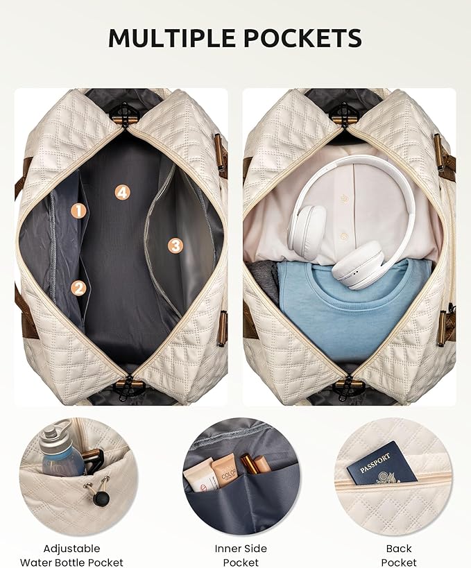 Birthday Gifts for Women-Initial Duffle Bag with Shoe Compartment, Personalized Weekender, Monogram Overnight, Letter Travel Bag with Makeup, Friend Wife Birthday Gift (Letter C)