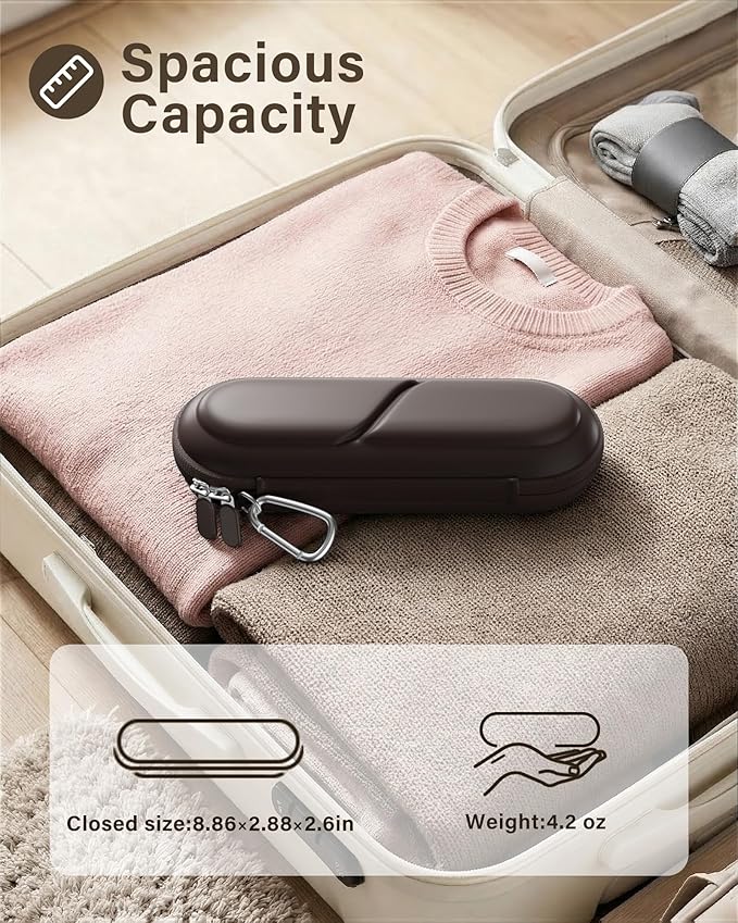 ProCase Toothbrush Travel Case for Oral-B/Oral-B Pro 1000 1500 5000 7000 7500 6000 9600/Philips Sonicare 4100 5100 1100 6100 5300 Oral-B iO Electric Toothbrush Portable Hard Container -Chocolate