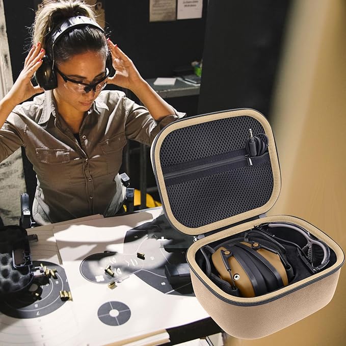 Storage Case Compatible with Walkers Razor Slim/Howard Leight Honeywell Impact Sport Electronic Ear Protection Muffs