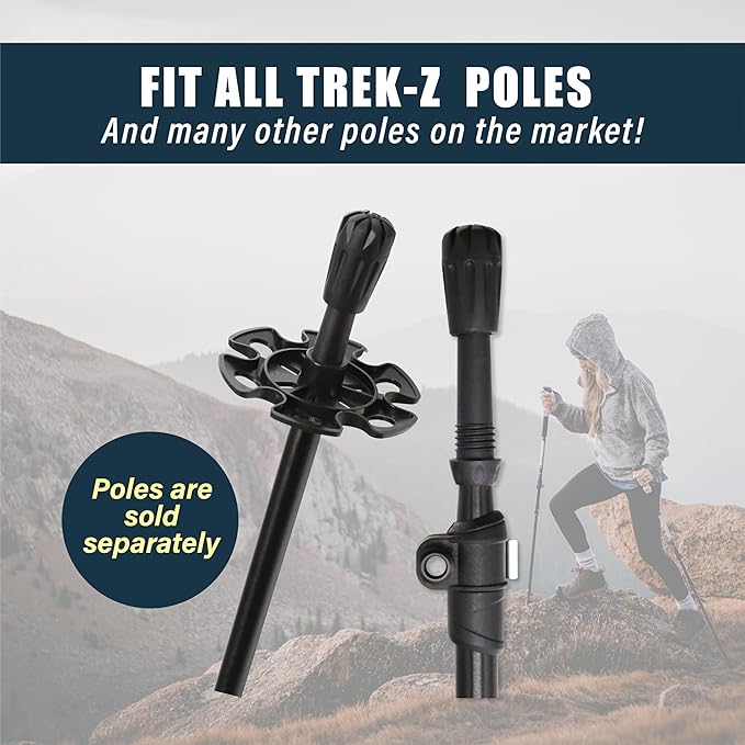 TREKOLOGY Trekking Pole Tips - Walking Sticks Replacement Tip Protectors - 11mm Hole Diameter - Fit Most Standard Hiking Poles