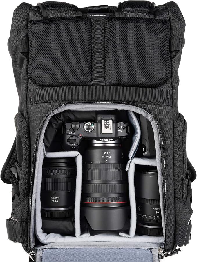 Think Tank FocusPoint 30L RollTop Camera Backpack - Urban Rust: Expandable Travel & Camera Backpack with Laptop Sleeve, Quick Side and Back Access, Rain Cover – Versatile Photography & Travel Bag