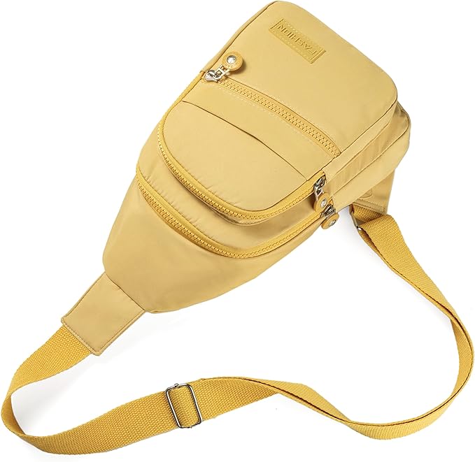 Banelu Small Sling Backpack Crossbody Bags for Women Men, Small Sling Bag Cross Body Bag Fanny Packs Crossbody Purses - Gold
