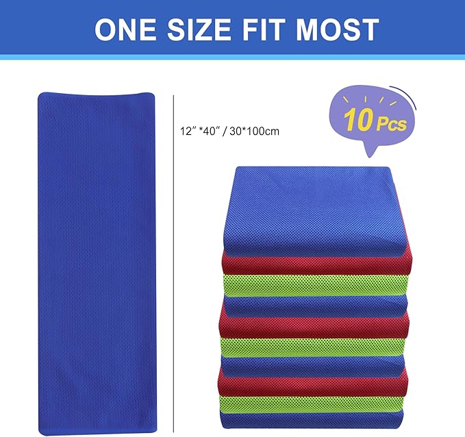 Pallesen Cooling Towel, Cooling Towels for Neck and Face, Cooling Towels for Hot Weather, Sports Cooling Towels, Cooling Towels for Yoga, Running & Gym,Random Color (20)