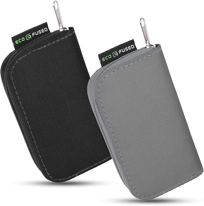 Eco-Fused Memory Card Case - Fits up to 22x SD, SDHC, Micro SD, Mini SD and 4X CF - Holder with 22 Slots (Black & Grey / 22 Slots - 2 Pack)
