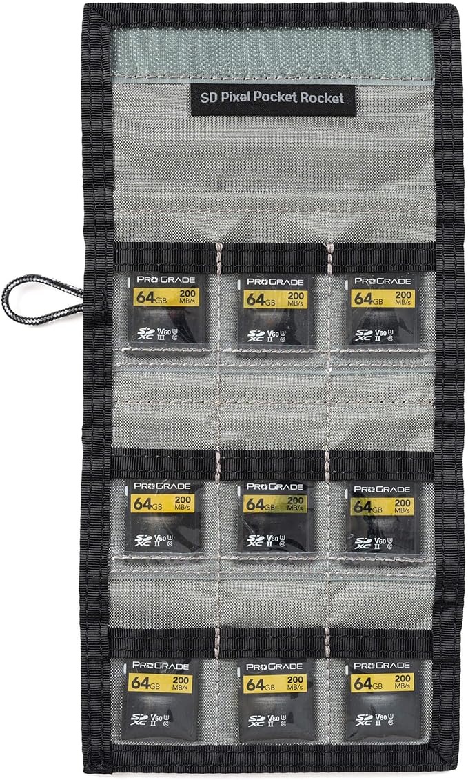 Think Tank SD Pixel Pocket Rocket V2 Folding Wallet for 9 SD or CF Express Type A Memory Cards (Black Slate)