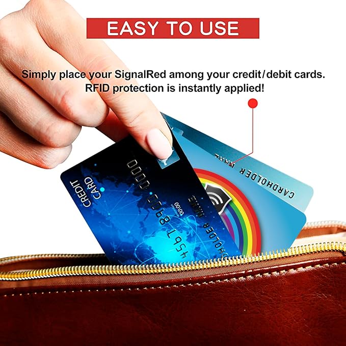 SaiTech IT 10 Pack RFID Blocking Cards Protect Your Entire Wallet, Purse, and Cards from NFC Contactless Theft Wallet for Men & Women (Rainbow-Blue)