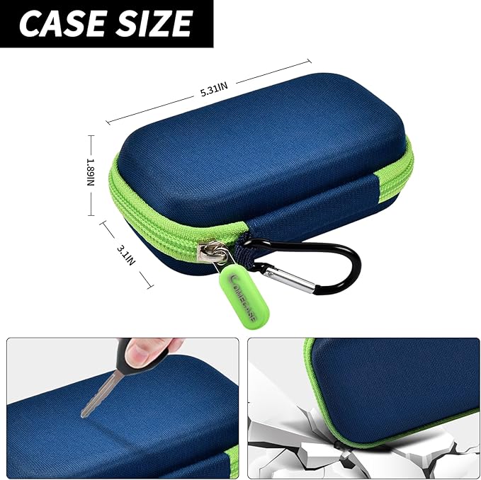 COMECASE Dual SSD Case for SanDisk Extreme Portable SSD & Extreme Pro, Hard Drive Storage Bag Fits 1TB 2TB 4TB 8TB External Solid State Drive, with 12 SD Card Slots, for Travel - Monterey(Box Only)