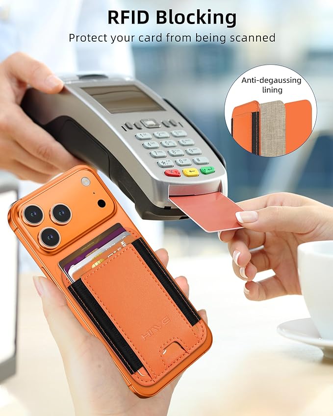HiWe for MagSafe Wallet: 7-Card Holder, RFID Blocking, Strong Magnet for iPhone 12-17 Series, Slim, 1 Slot