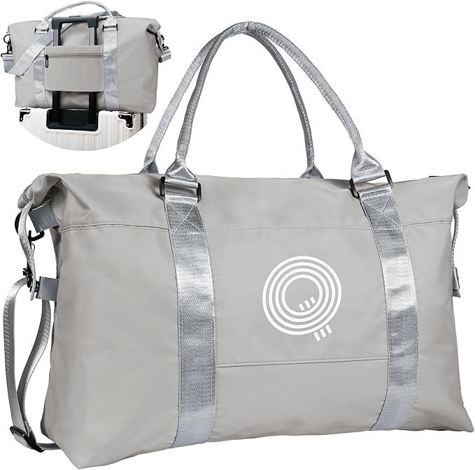 Purse for Teen Girls, Initial Travel Duffel Bag, Sports Bag, Personalized Weekender Bag with Shoulder Strap, Monogram Overnight Bag, Gift for Friend Sister Gifts for Girls (Letter Q)