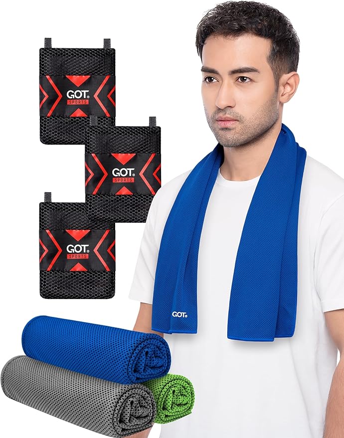 GOT Sports Cooling Towel (40" x 12") – Instant Cooling Neck & Face Wrap, Sweat Towel for Gym, Workout, Running & Extreme Heat