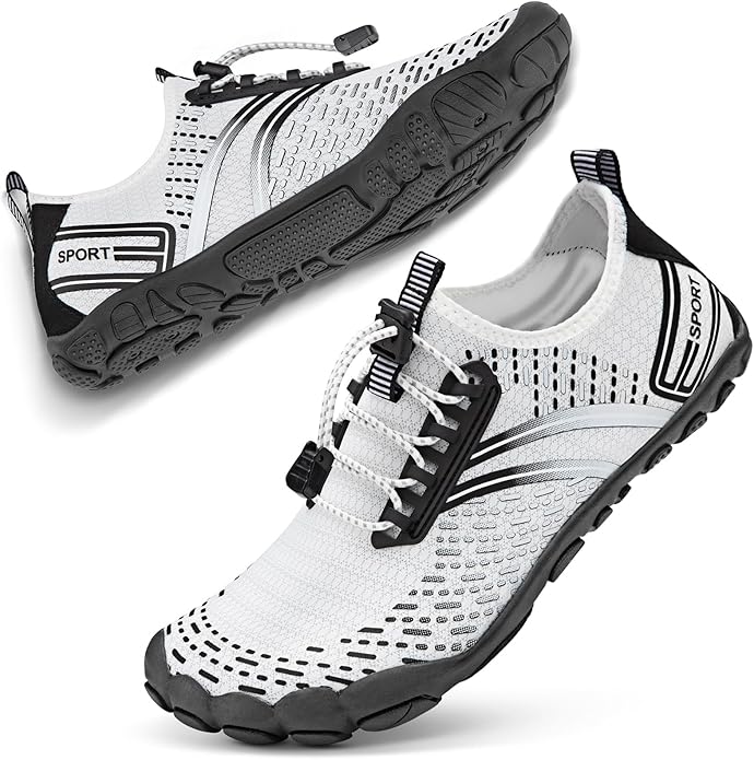 ATHMILE Hiking Barefoot Water Shoes for Women Men Beach Swim Aqua Pool River Quick Dry Athletic Wide Toe Outdoor Sport Kayaking Boating Rock Climbing Yoga Lake