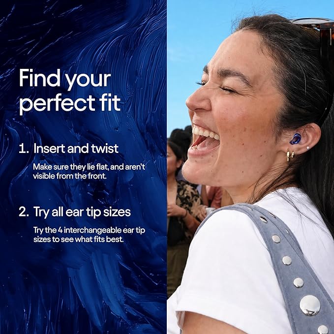Loop Experience 2 Ear Plugs – Stylish Certified Hearing Protection for Concerts & Festivals, Live Events, Musicians, Sports, DJs and Nightlife – 17dB Noise Reduction Earplugs (High-Fidelity)