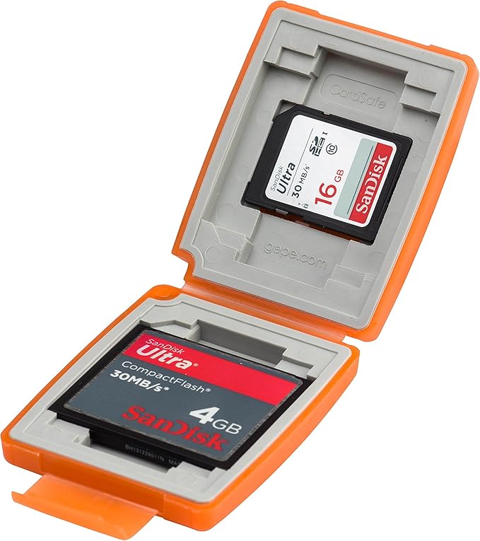 Gepe 3857-14 CardSafe Basic Duo for Compact Flash, SD, Smart Media & Memory Stick (Mandarin Orange)