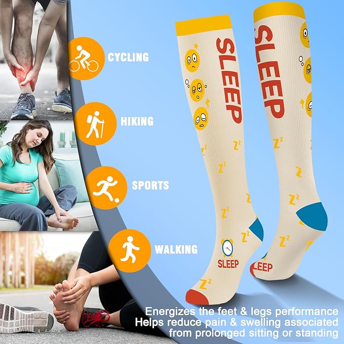 bropite Compression Socks for Women & Men Circulation-Support Knee High Socks 20-30 mmhg-Best for Running,Medical,Nurse,Travel