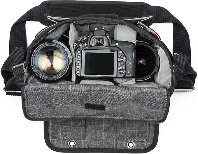Think Tank Retrospective 10 V2.0 Canvas Shoulder Bag for Mirrorless or Standard DSLR Cameras and Photo Accessories - Black - Large