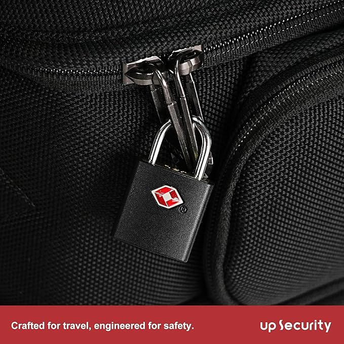 TSA Locks for Luggage with Key, Travel Luggage Locks TSA Approved 4 Pack, Small Padlock with Key, Same Keyed Mini Padlock for Suitcase, Backpack, Bag, Purse, Tent, Zipper