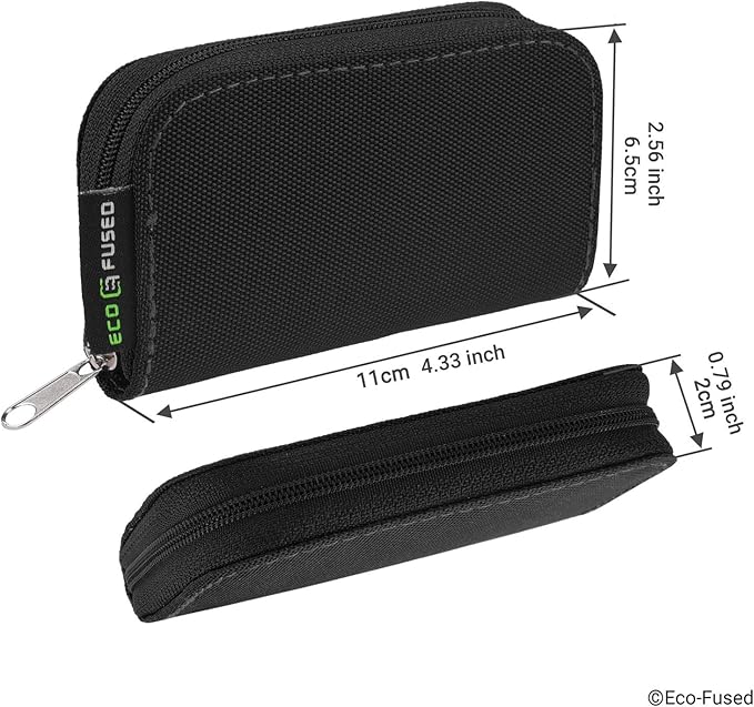 Eco-Fused Memory Card Case - Fits up to 22x SD, SDHC, Micro SD, Mini SD and 4X CF - Holder with 22 Slots (Black / 22 Slots - 2 Pack)