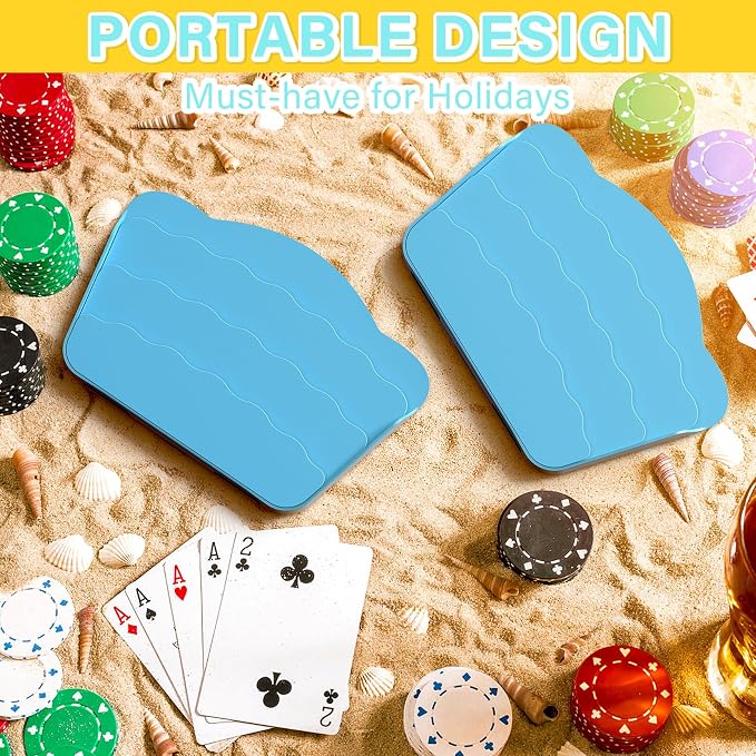 Tenyond Card Holders for Playing Cards - 4 Pack Playing Card Holder w/Foldable Stand for Stocking Stuffers, Travel Games, Seniors, Little Hand or Arthritis Hand, UNO, Poker, for Holidays Game Night