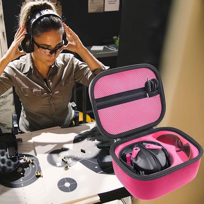 Storage Case Compatible with Walkers Razor Slim/Howard Leight Honeywell Impact Sport Electronic Ear Protection Muffs