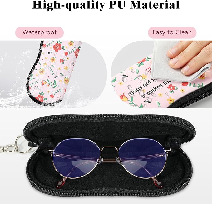 MoKo Sunglasses Soft Case Ultra Light Neoprene Zipper Eyeglass Case for Men Women