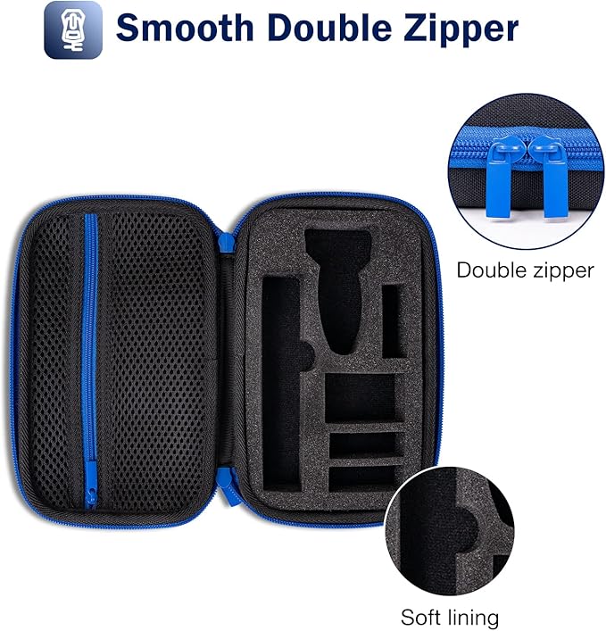 ProCase Hard Travel Case for Man Gillette Styler Beard Trimmer, Father’s Day Carrying Storage Bag for Blade Refills, Charging Cord, Hair Clippers Electric Body Shaver Razor Accessories -Black