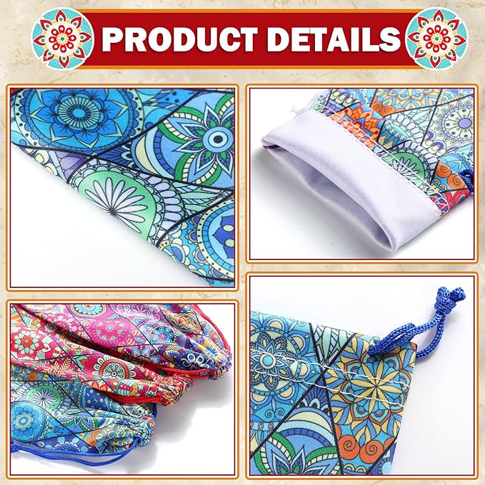 Shinylin 24 Pcs Sunglass Pouch Drawstring Microfiber Pouch Multicolor Soft Sunglasses Case Sunglasses Bag Eyeglass(Vibrant Colors,Charming)