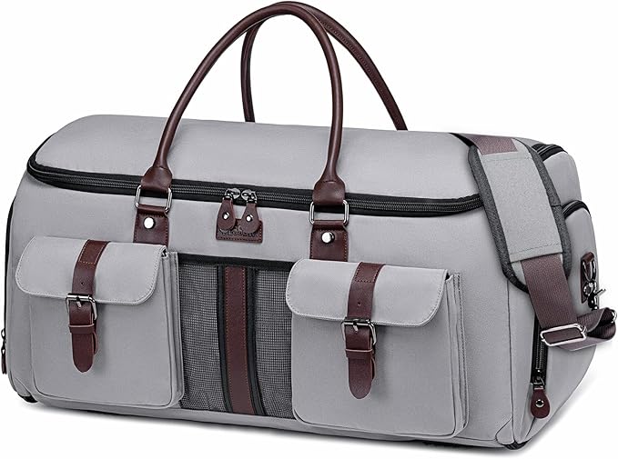 Carry on Garment Bag for Travel, Convertible Garment Duffle Bags for Men Women - 2 in 1 Hanging Suitcase Suit Travel Bags with Shoe Compartment